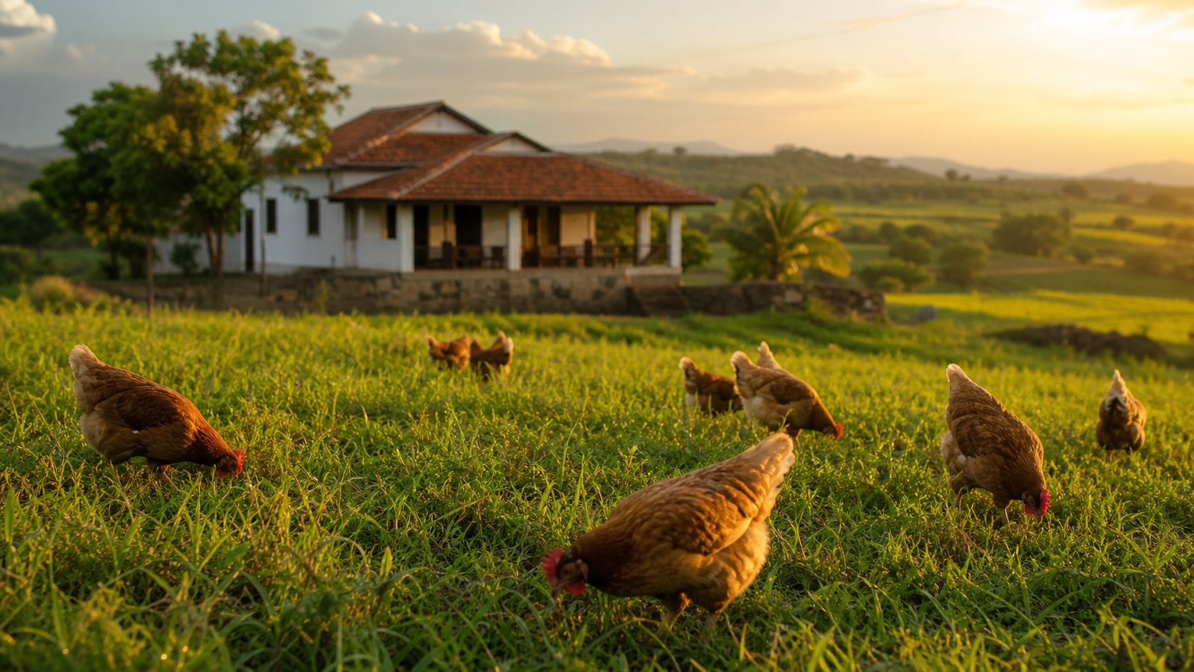 Farm Diamond open pastures in Maharashtra, India